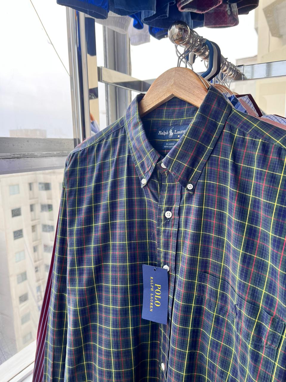 Camisa de cuadros Ralph Lauren de algodon