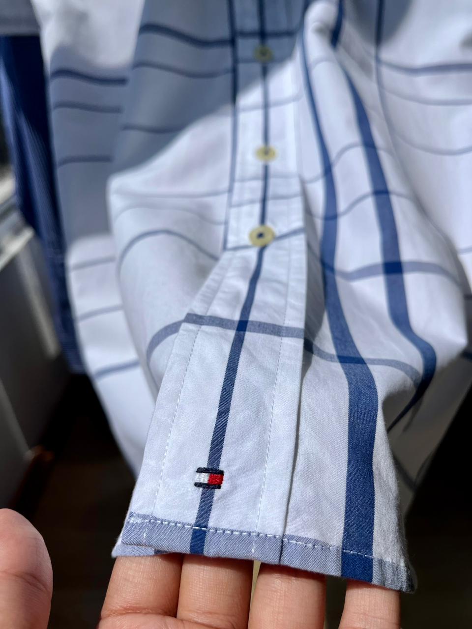 Camisa de cuadros y rayas Tommy Hilfiger oxford