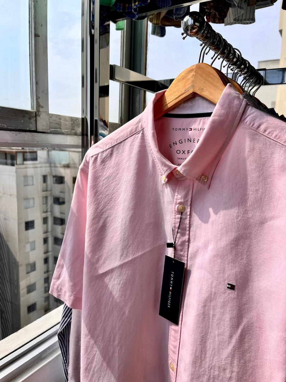 Camisa M/C Tommy Hilfiger oxford