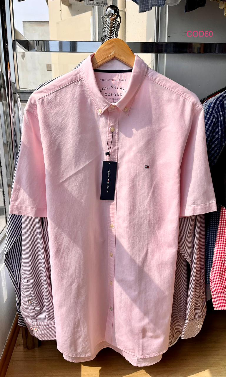 Camisa M/C Tommy Hilfiger oxford