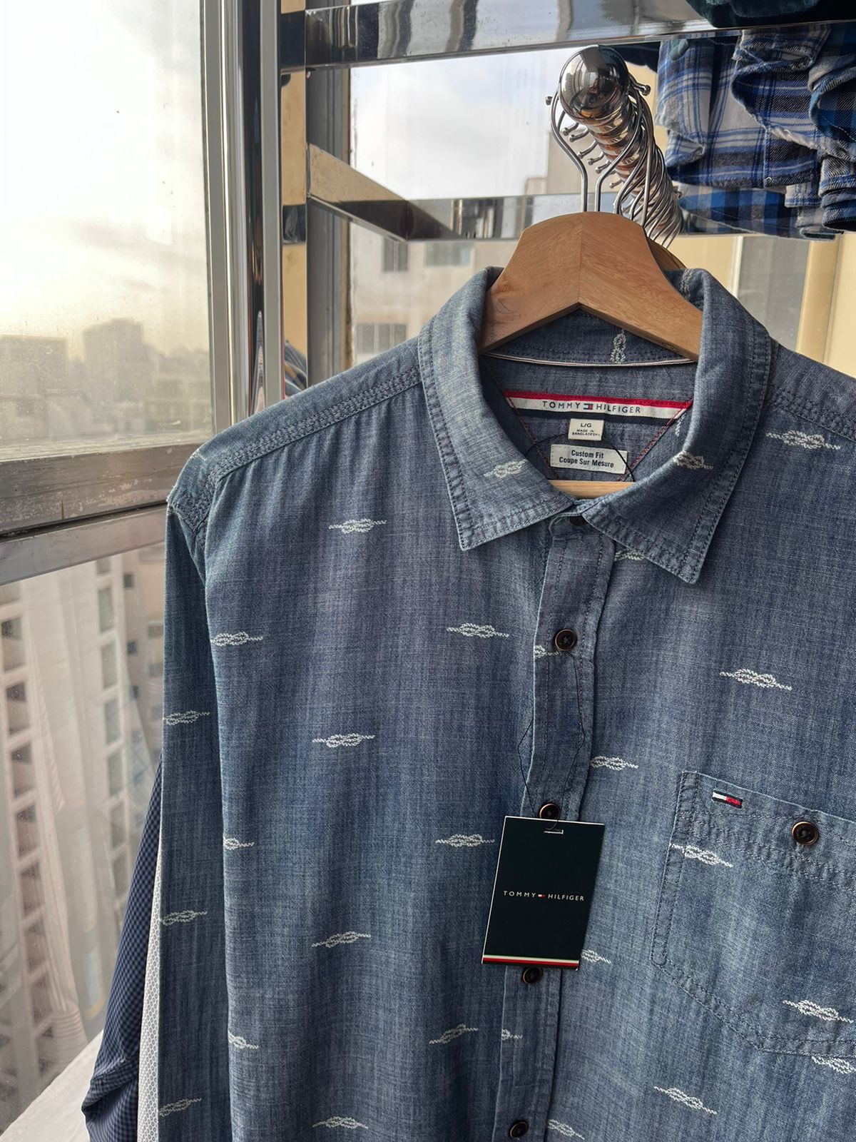 Camisa oxford Tommy Hilfiger custom fit