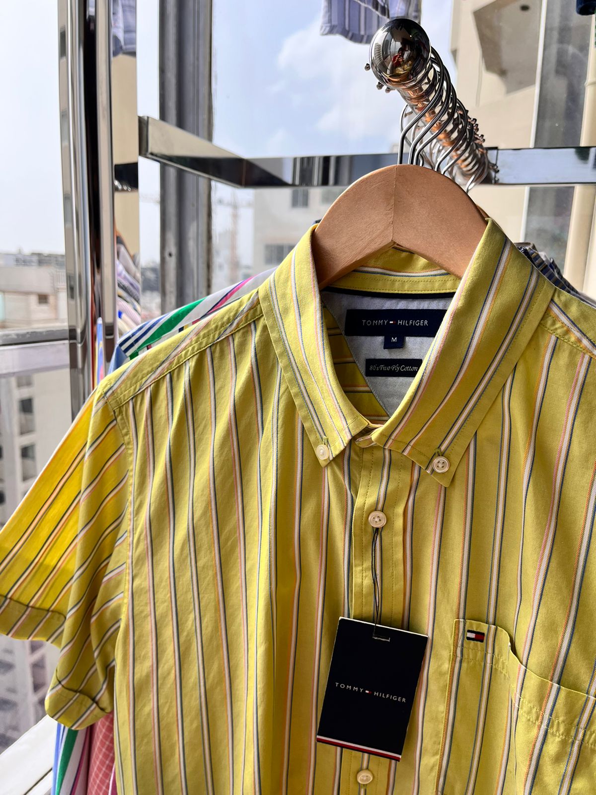 Camisa M/L Tommy Hilfiger de algodon