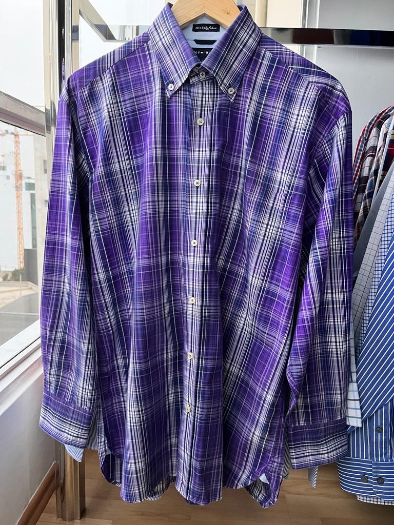 Camisa M/ L Tommy Hilfiger de algodon