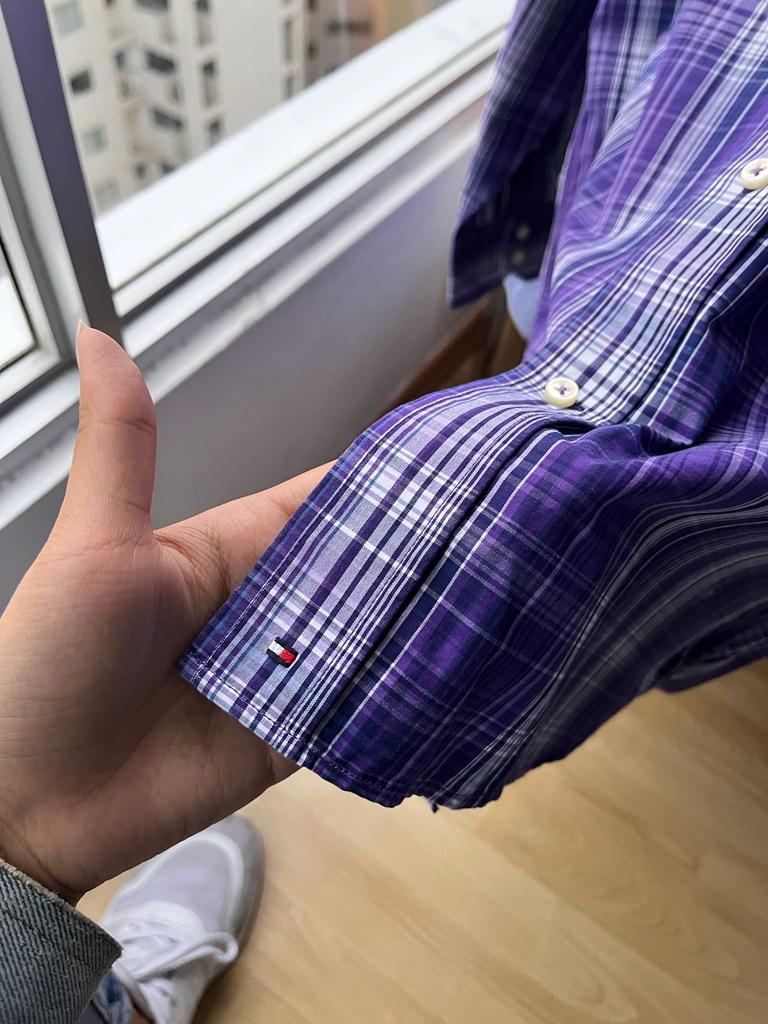 Camisa M/ L Tommy Hilfiger de algodon