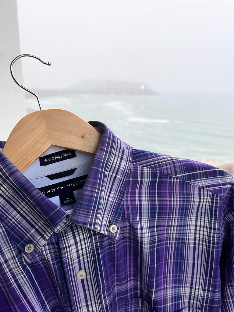 Camisa M/ L Tommy Hilfiger de algodon