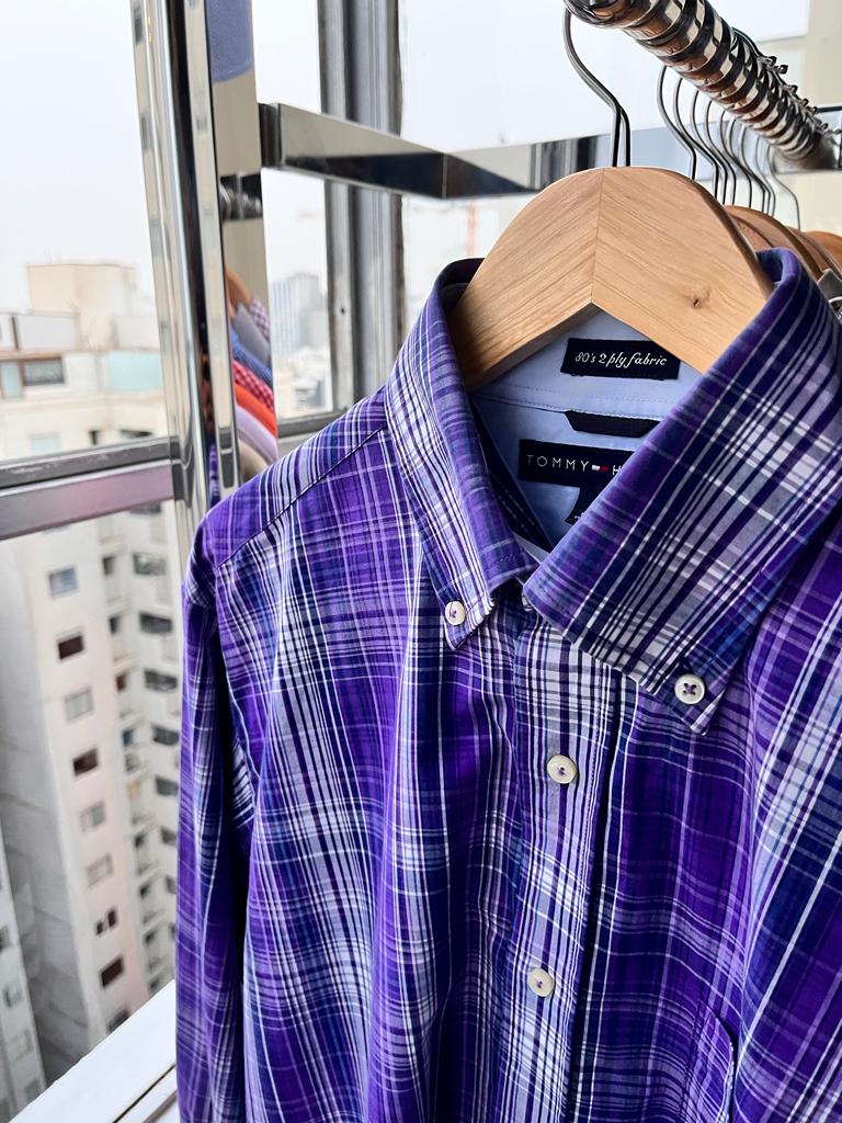 Camisa M/ L Tommy Hilfiger de algodon
