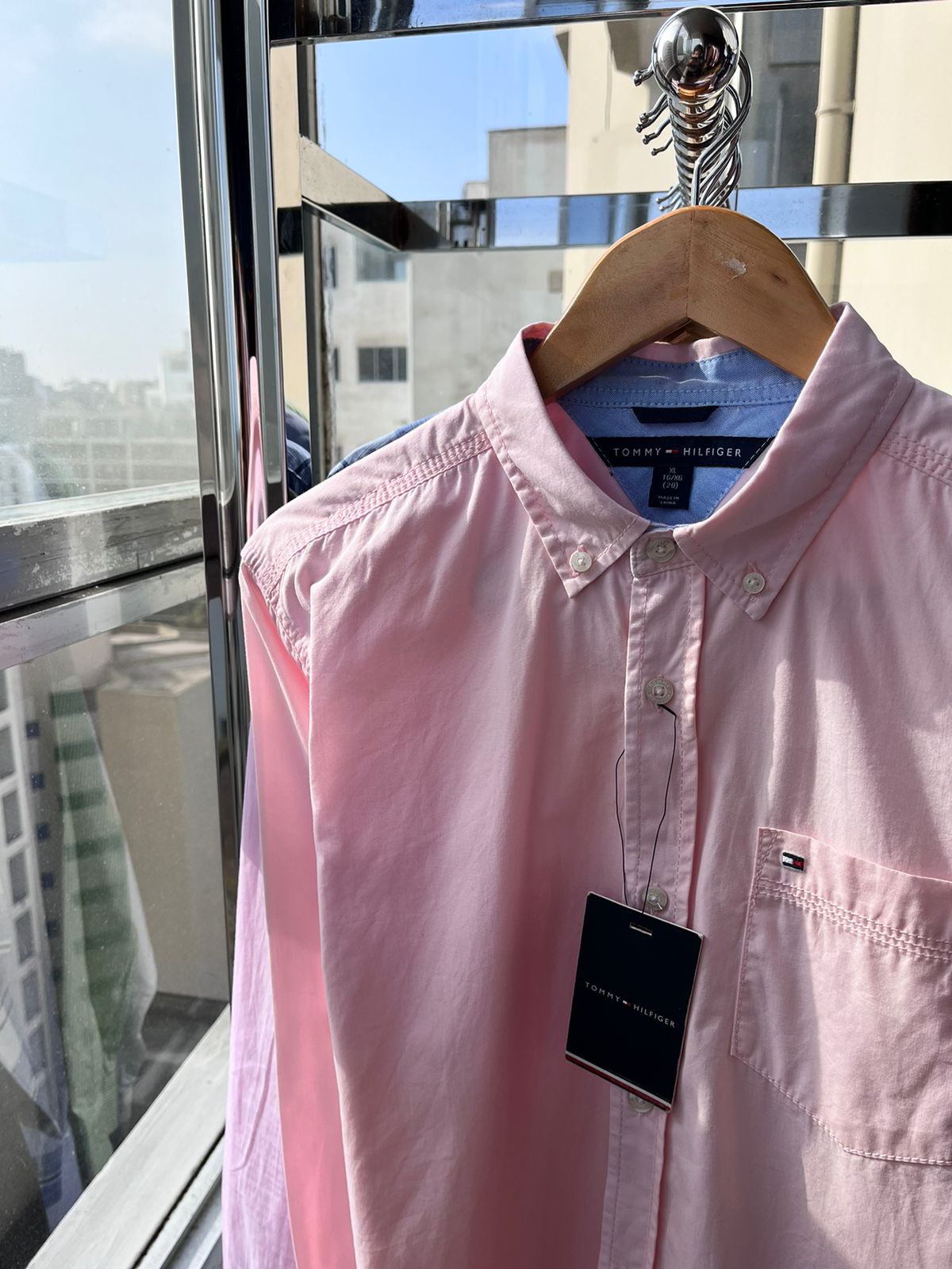 Camisa M/L Tommy Hilfiger de algodon