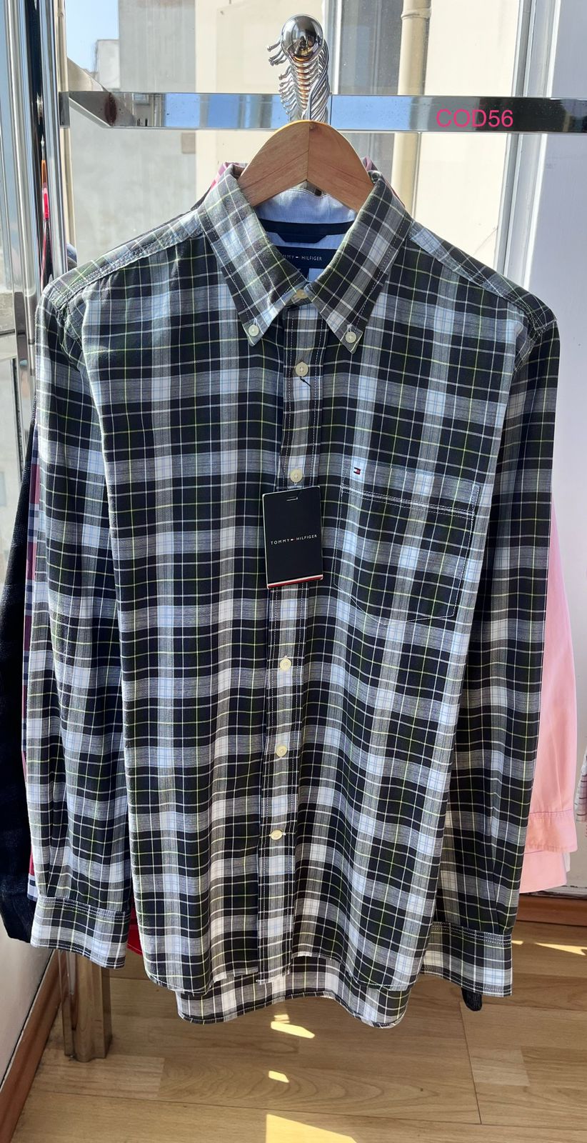 Camisa M/L Tommy Hilfiger de algodon