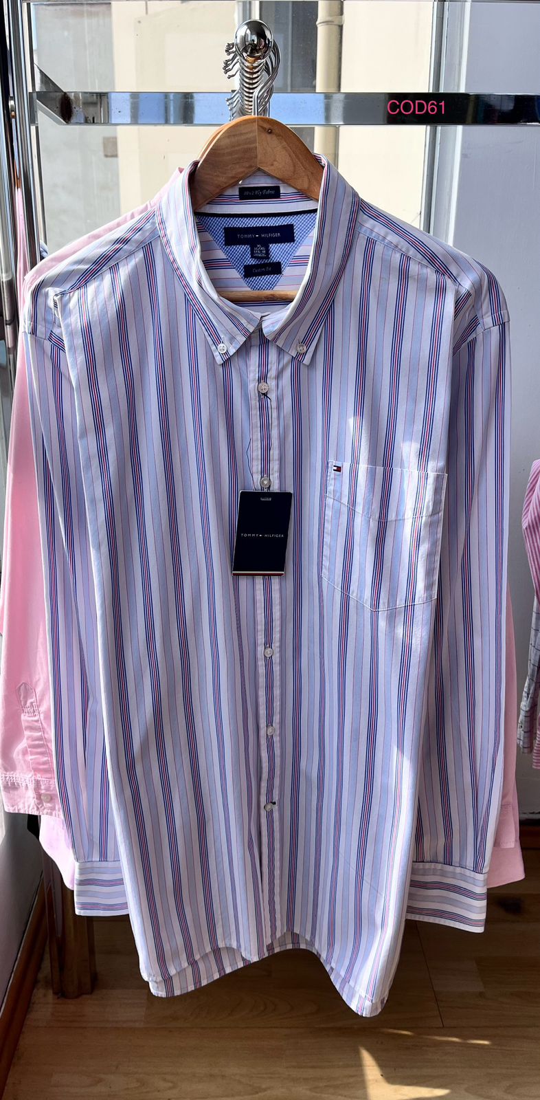 Camisa de algodón Tommy Hilfiger Custom Fit