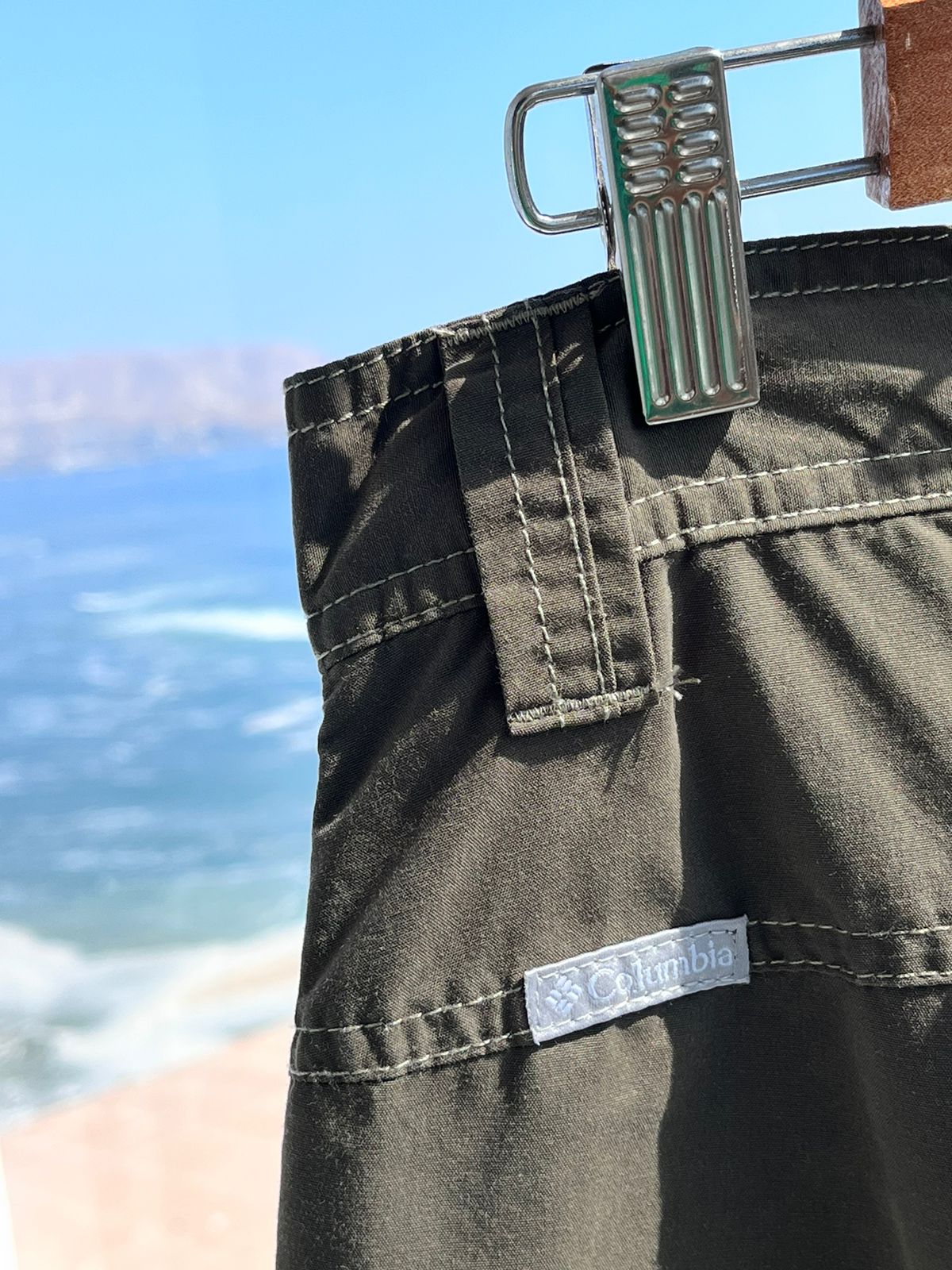 Columbia Men's PFG Backcast III Water Shorts verde oliva, shorts de baño para hombre.