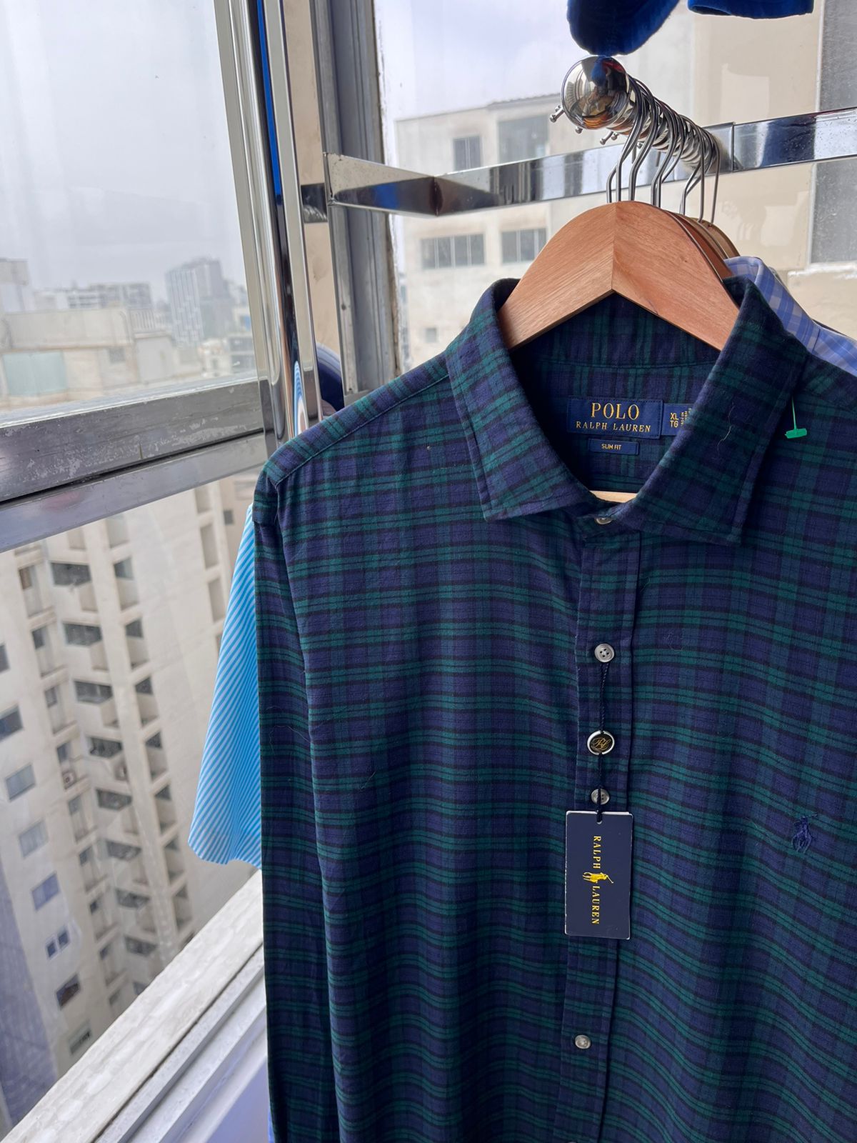 Camisa de algodón Polo Ralph Lauren Slim Fit