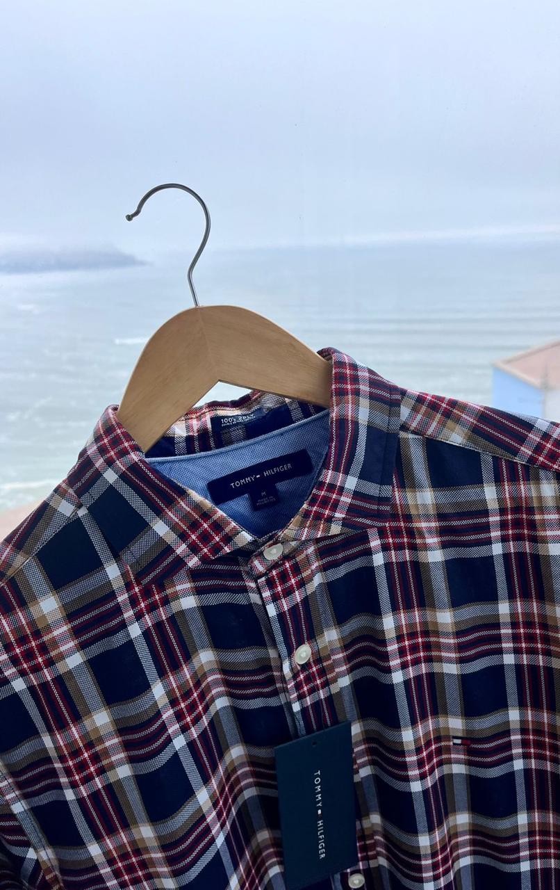 Camisa M / L Tommy Hilfiger cuadros oxford