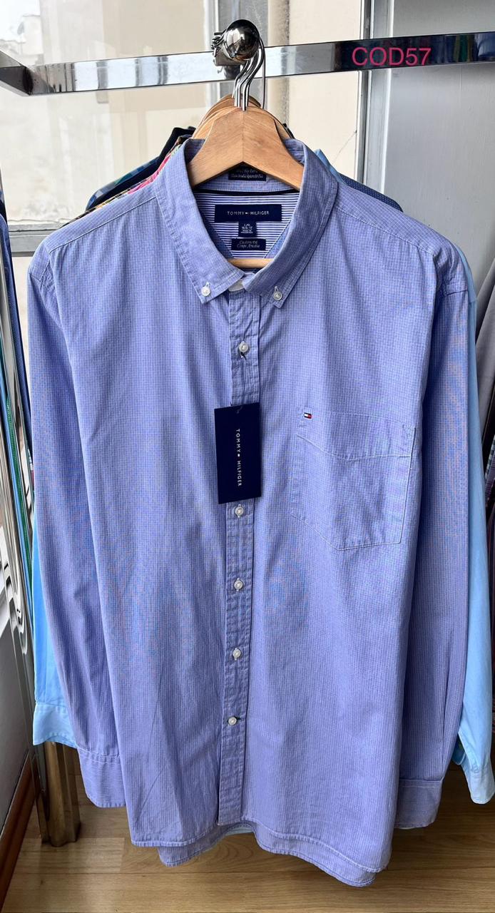 Camisa M/L Tommy Hilfiger custom fit