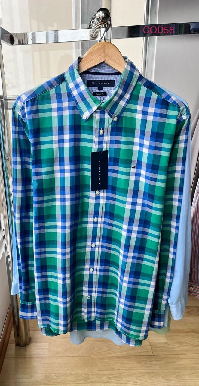 Camisa M/L Tommy Hilfiger custom fit
