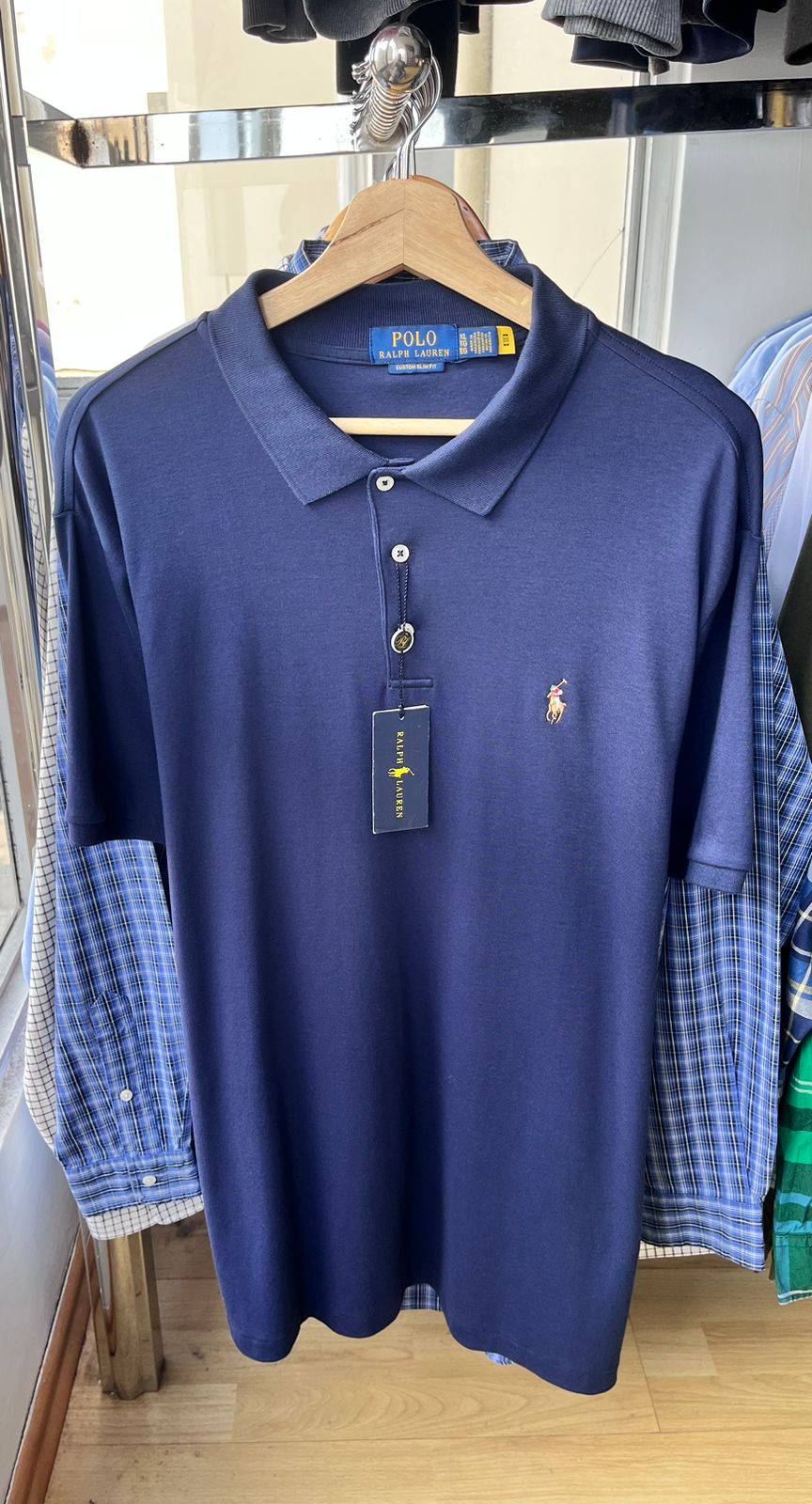 Camisero de algodón suave Ralph Lauren Custom Slim Fit