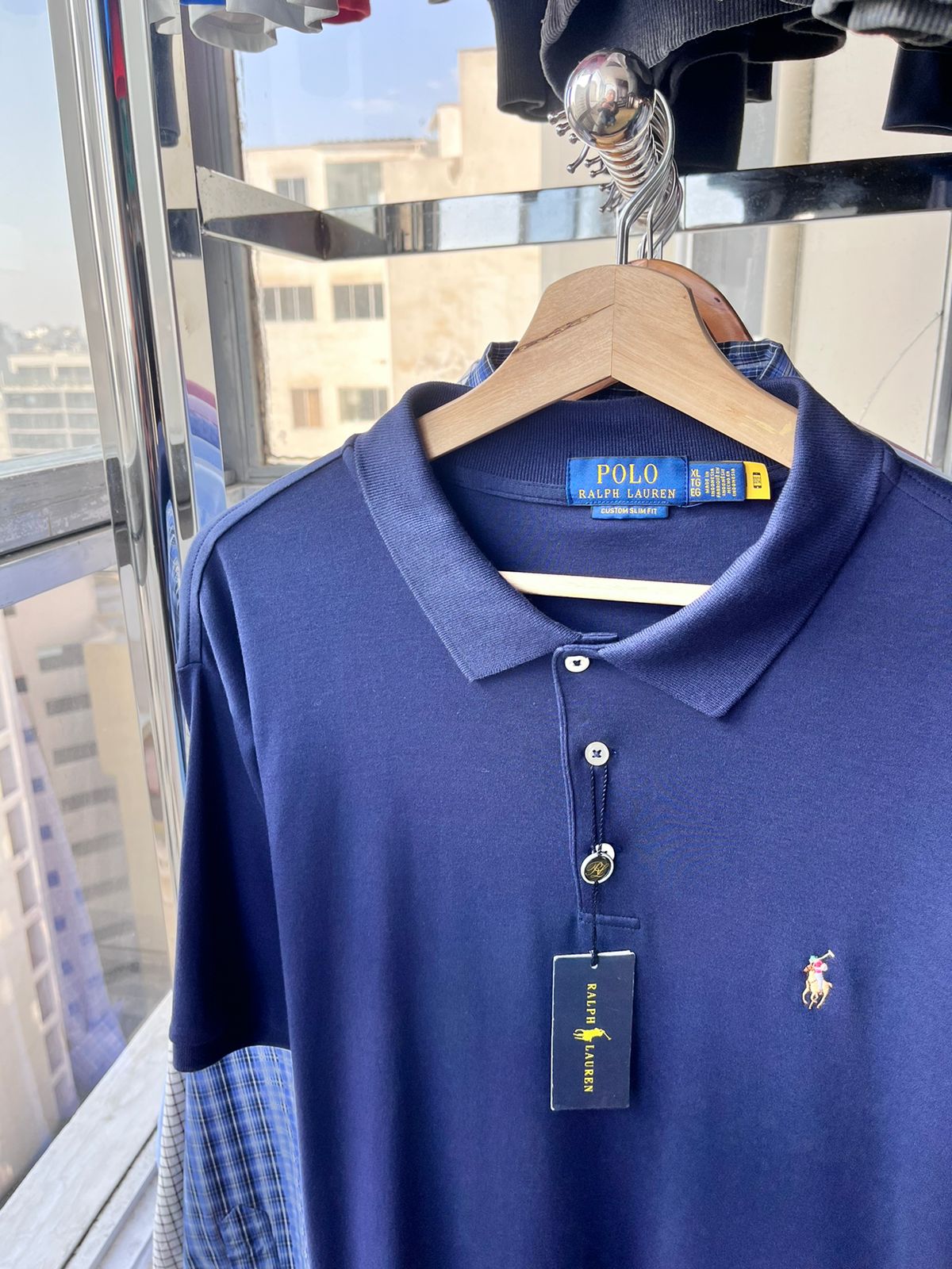 Camisero de algodón suave Ralph Lauren Custom Slim Fit