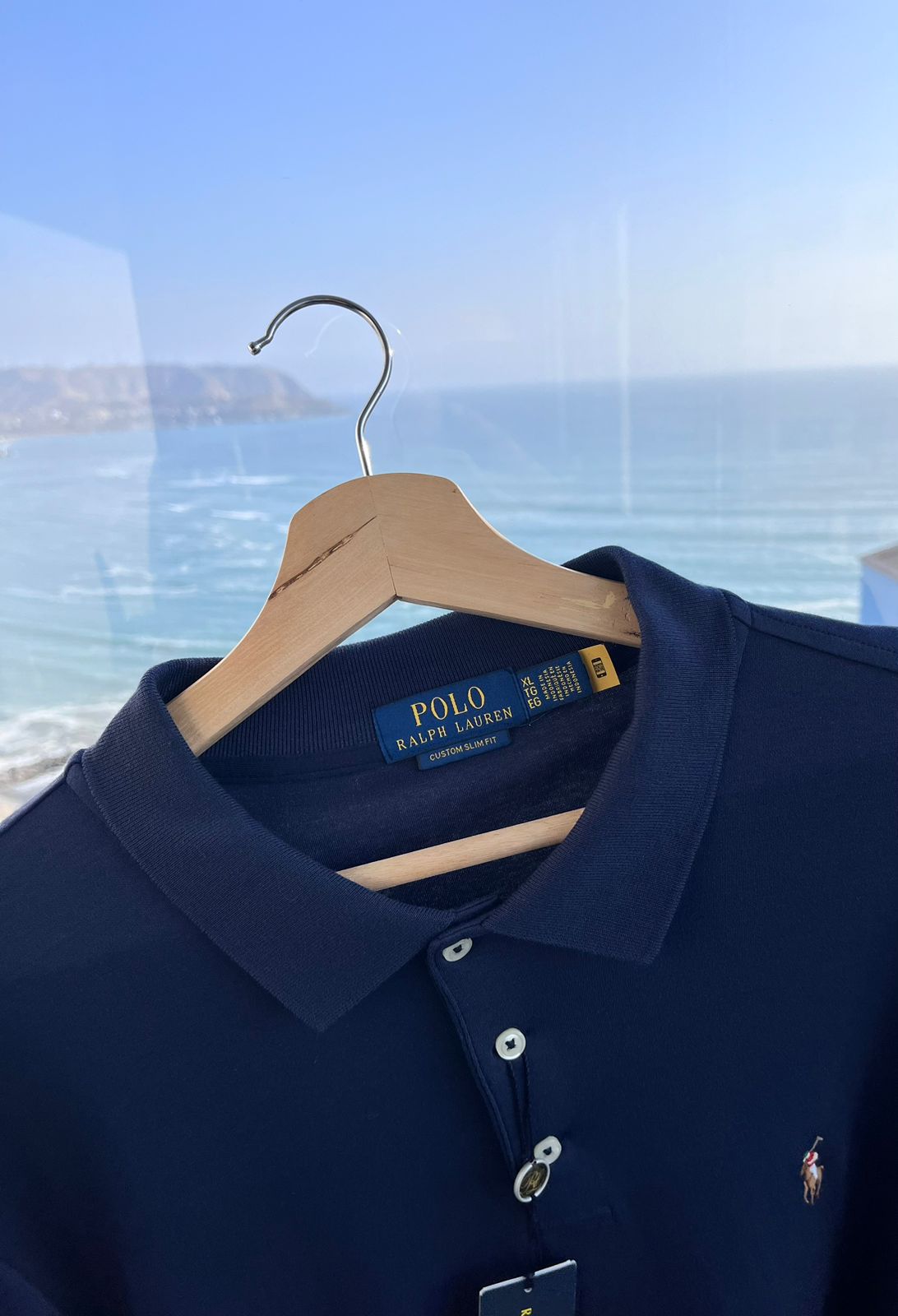 Camisero de algodón suave Ralph Lauren Custom Slim Fit