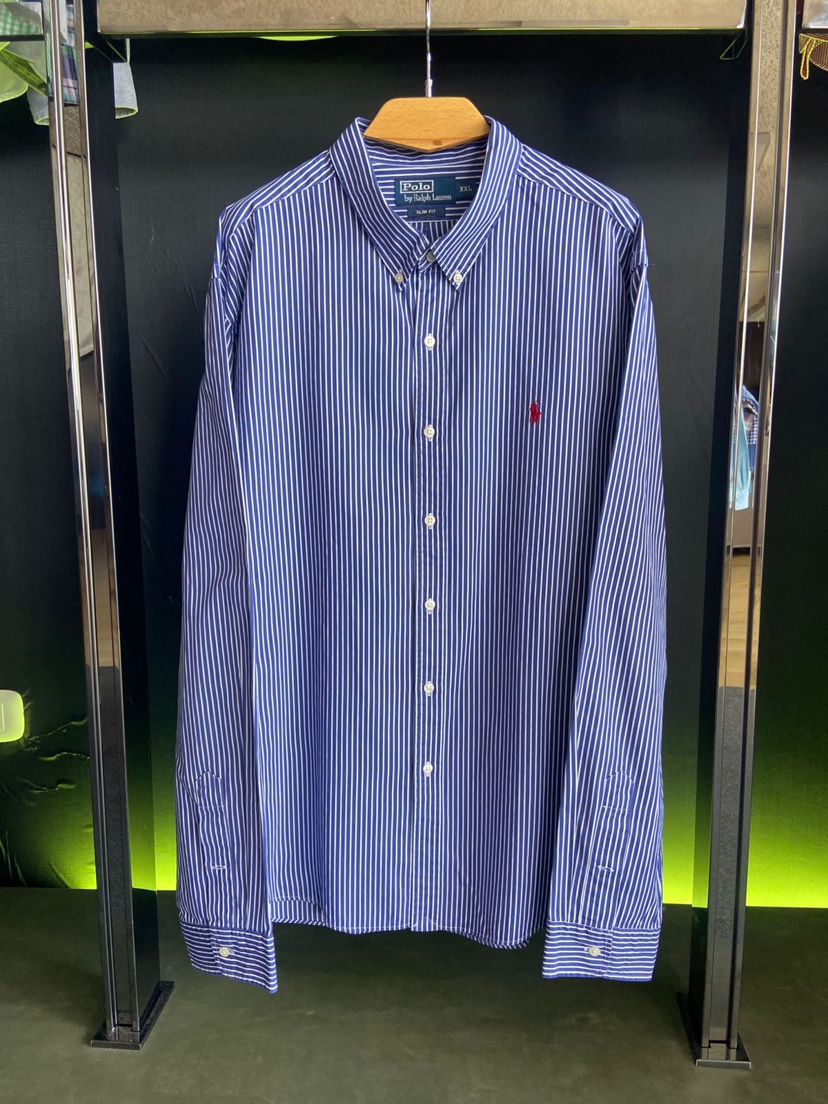 Camisa Ralph Lauren Custom Fit logo rojo