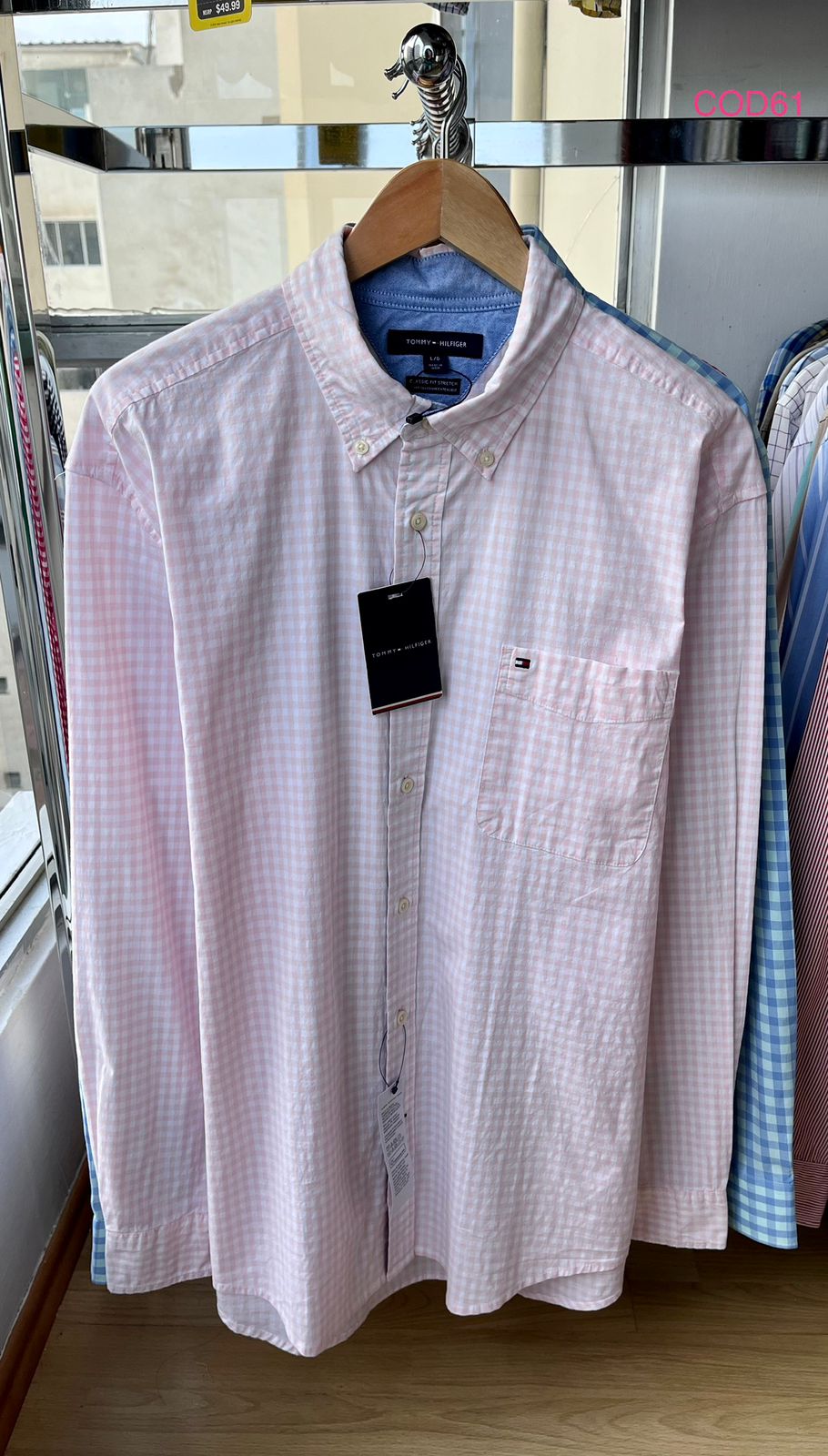 Camisa M/L Tommy Hilfiger oxford