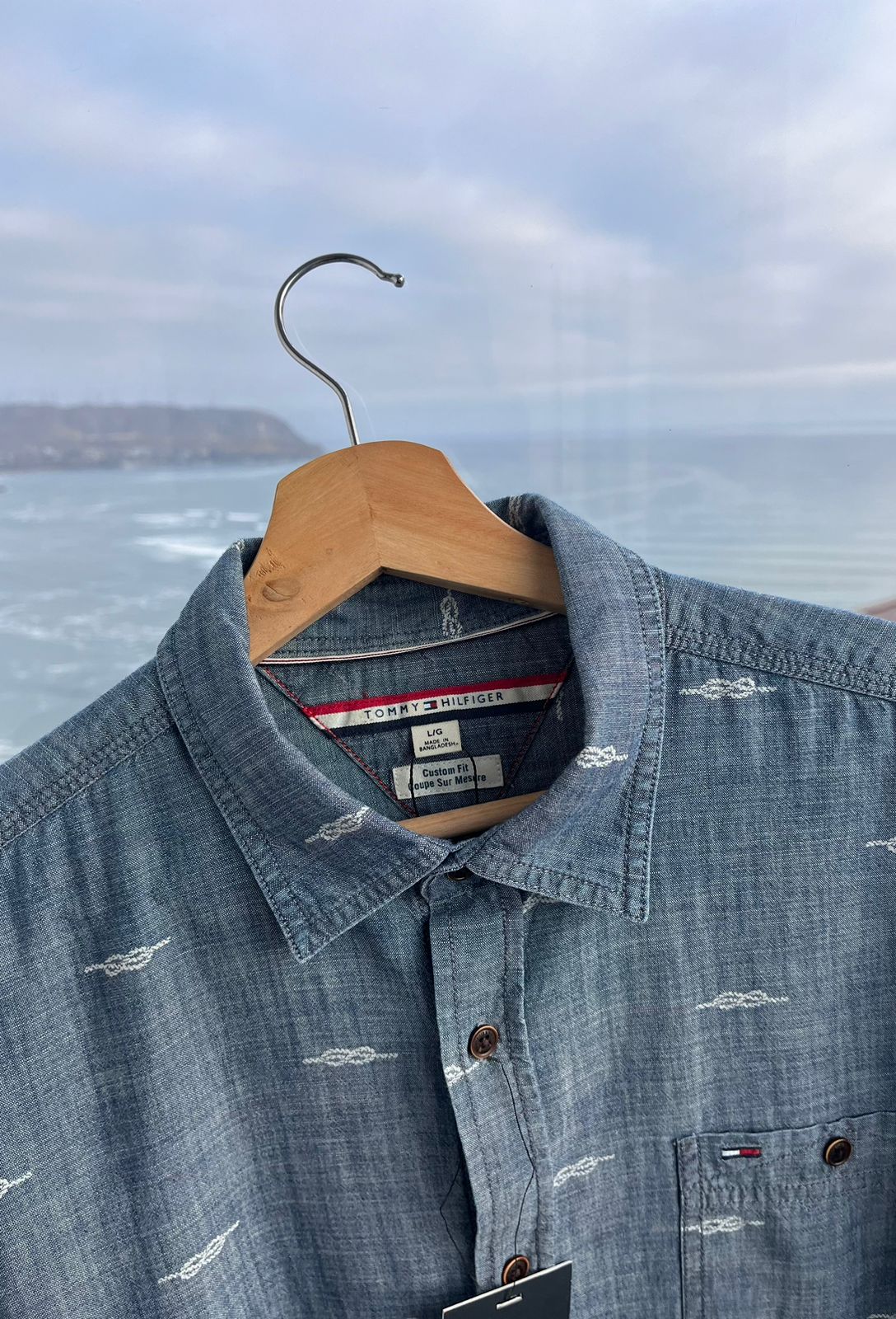 Camisa oxford Tommy Hilfiger custom fit