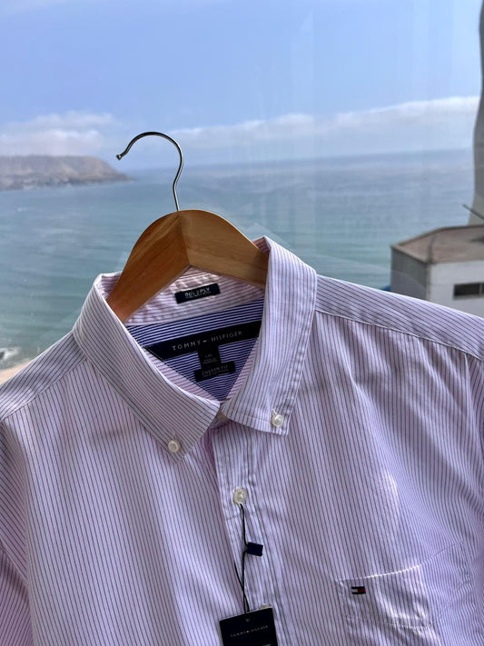 Camisa M/ L Tommy Hilfiger Custom fit