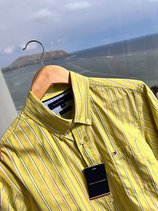 Camisa M/L Tommy Hilfiger de algodon
