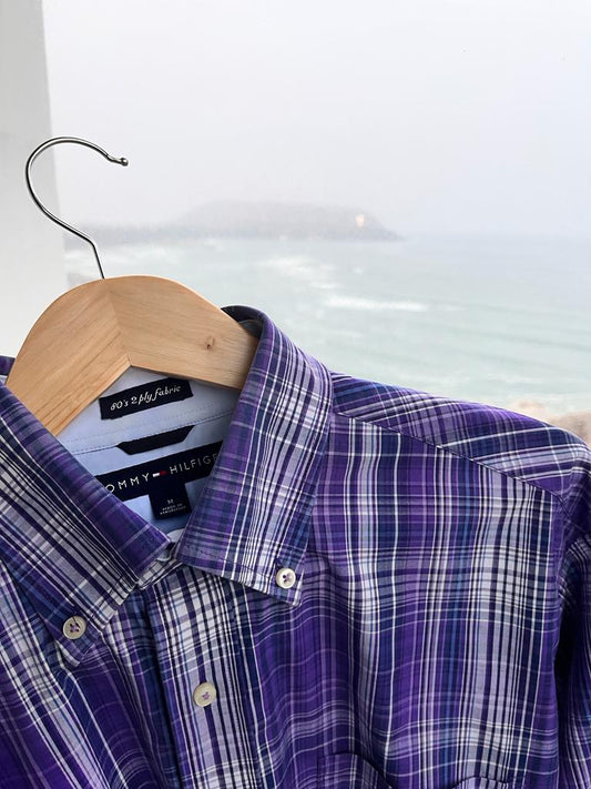 Camisa M/ L Tommy Hilfiger de algodon
