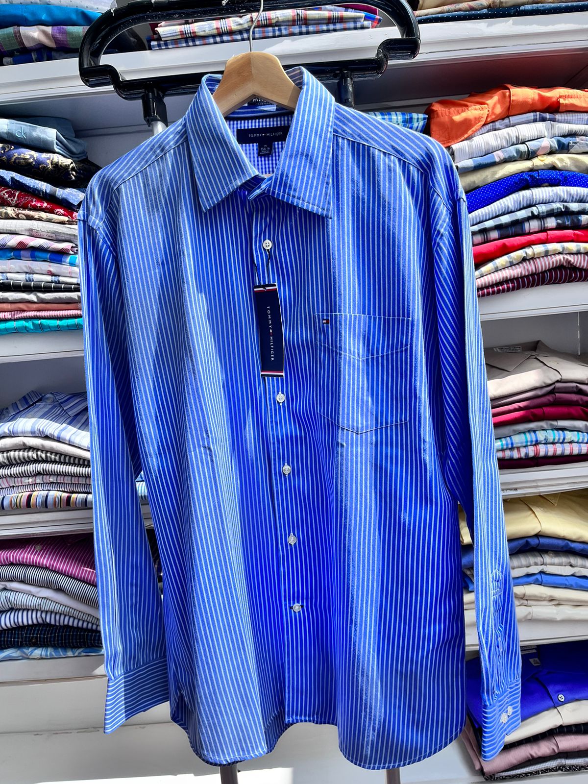 Camisa M/L Tommy Hilfiger de algodon