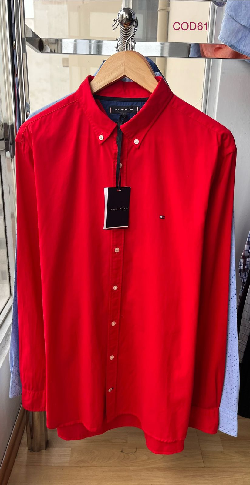 Camisa M/ L Tommy Hilfiger oxford