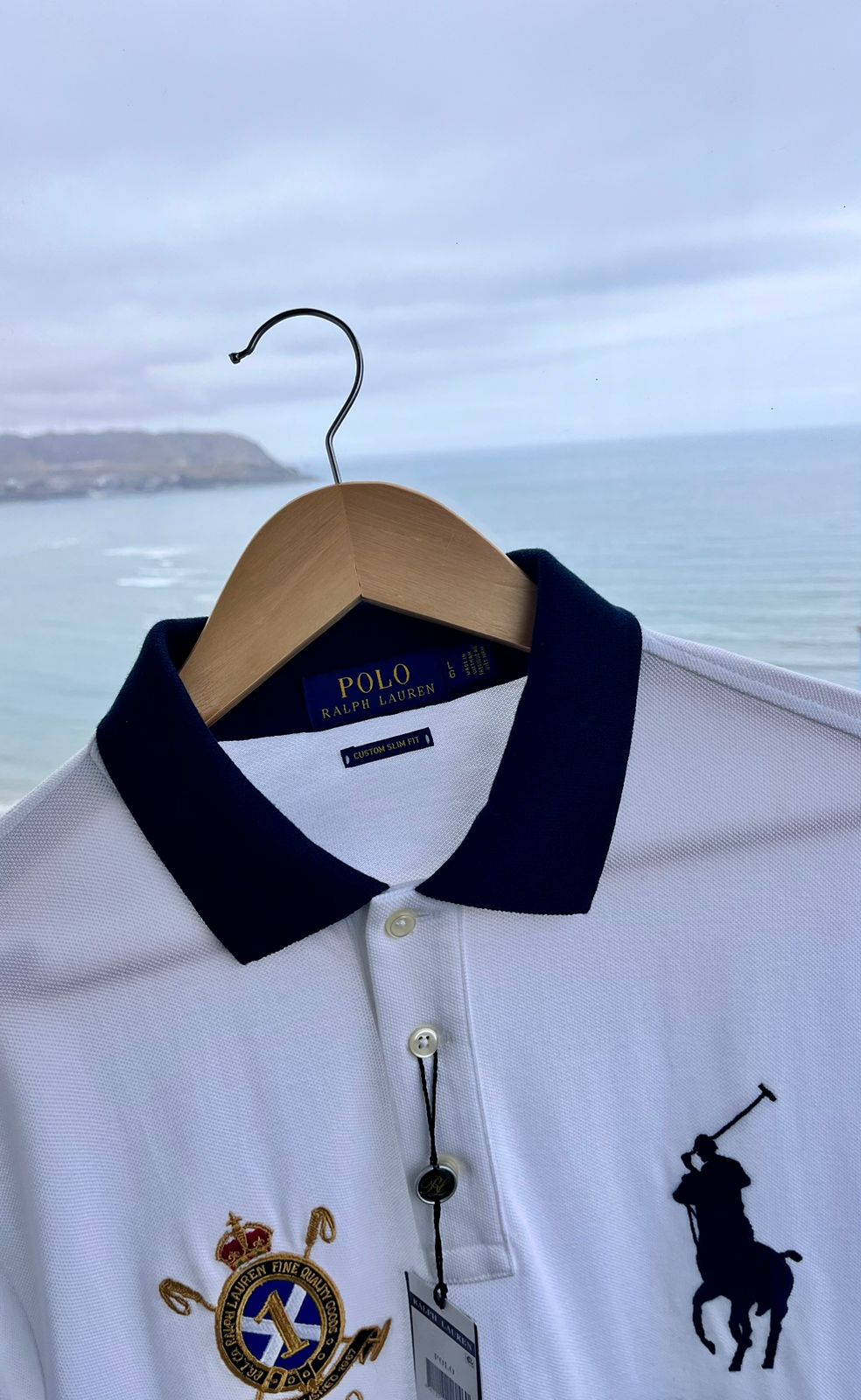 Camisero de piqué Ralph Lauren Custom Slim Fit