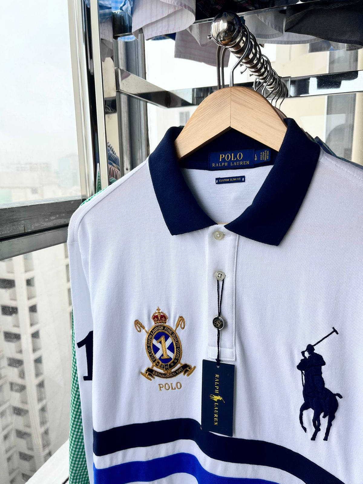 Camisero de piqué Ralph Lauren Custom Slim Fit