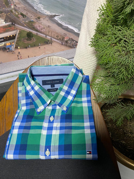 Camisa M/L Tommy Hilfiger custom fit