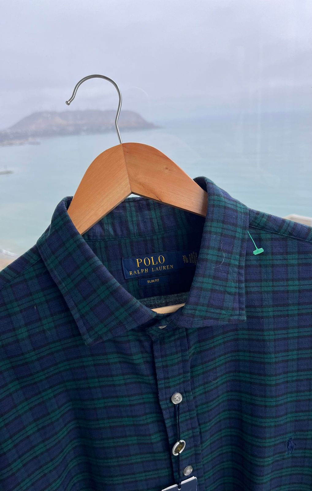 Camisa de algodón  Polo Ralph Lauren Slim Fit