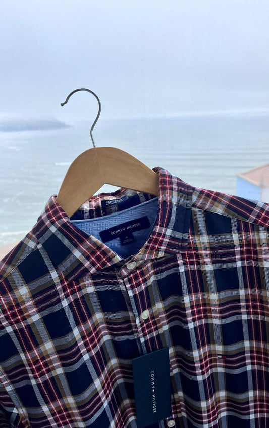 Camisa M / L Tommy Hilfiger cuadros oxford