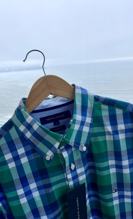 Camisa M/L Tommy Hilfiger custom fit